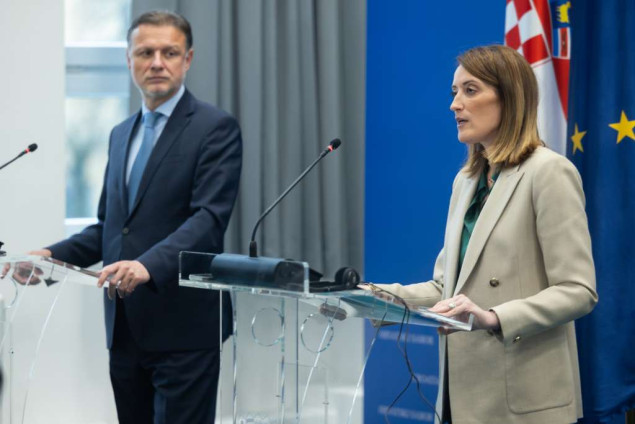 Metsola i Jandroković u Zagrebu: Mir u Ukrajini i stabilnost Balkana prioriteti EU