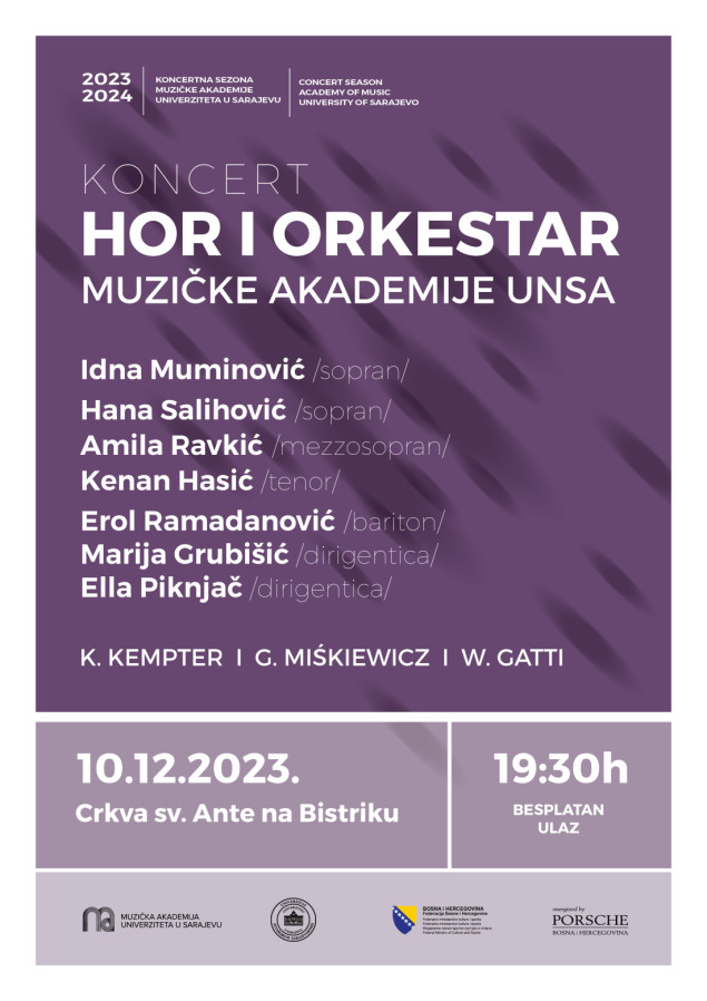 Koncert Hora i Orkestra Muzičke akademije UNSA