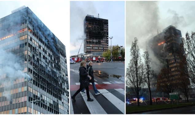 Požar progutao Vjesnikov neboder u Zagrebu, šteta je totalna