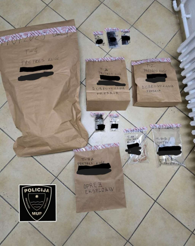 U Mostaru pronađena droga i eksploziv u pretresu stambenog objekta