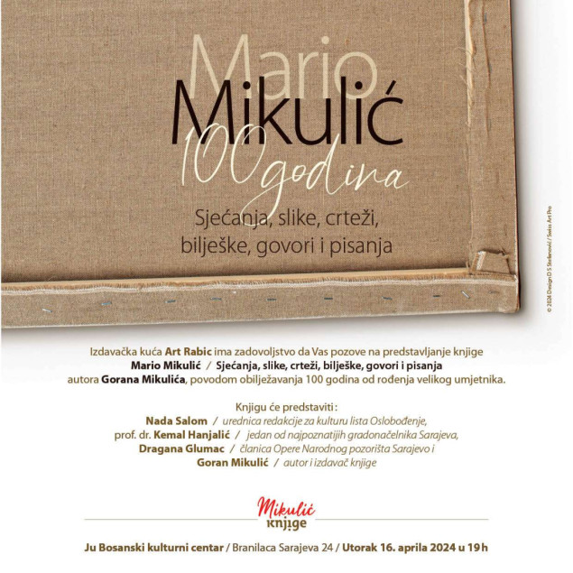 Sarajevo: Sutra promocija knjige “Mario Mikulić – Sjećanja, slike crteži, govori i pisanja”