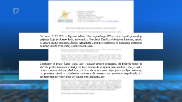 BH novinari najoštrije osuđuju prijetnje Rame Isaka