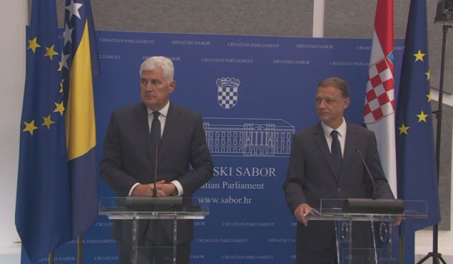 Jandroković i Čović o jačanju odnosa Hrvatske i BiH te europskom putu BiH