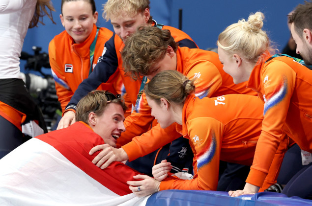 Holandski brzoklizač na kratkim stazama Jens van 't Wout osvojio zlato u trci na 1500 metara na ZOI