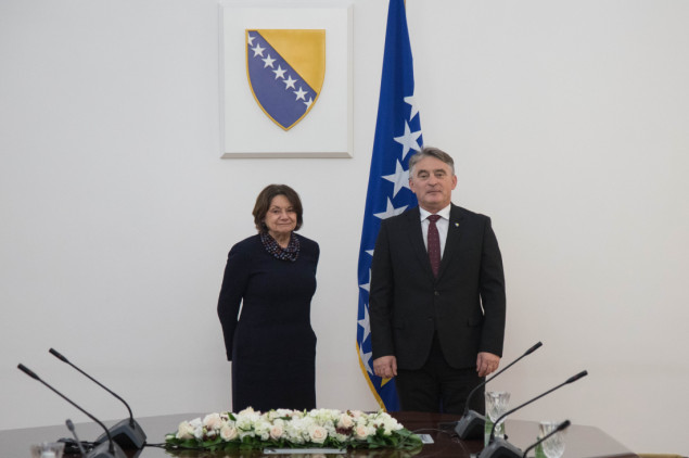 Susret Komšić - DiCarlo: UN snažno podržava suverenitet i teritorijalni integritet BiH