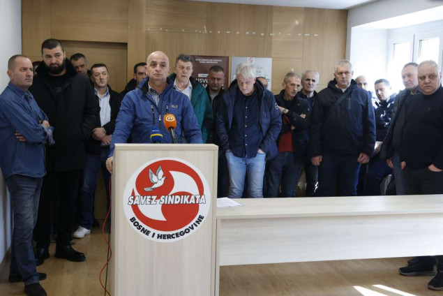 Protesti Samostalnog sindikata radnika komunalne privrede u FBiH KO Sarajevo 29. februara