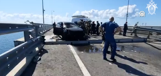 Rusija krivi Ukrajinu za eksploziju na Kerčkom mostu