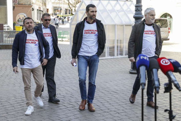 Prosvjed šest sindikata u Zagrebu zbog izostanka socijalnog dijaloga i kolektivnih ugovora