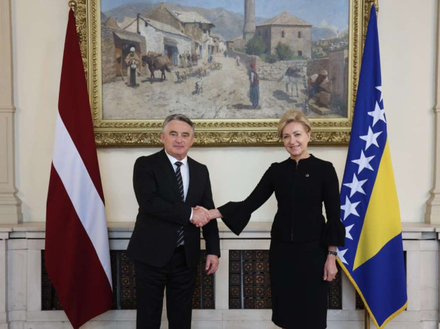 Komšić primio akreditivno pismo novoimenovane ambasadorice Republike Latvije za BiH