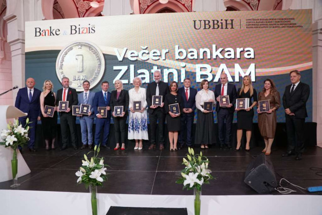 Uručene nagrade "Zlatni BAM" za najsupješnije poslovne rezultate banaka