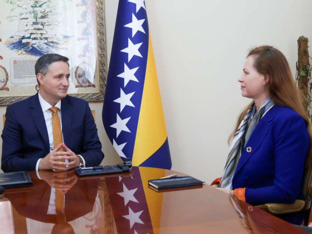 Bećirović primio u oproštajnu posjetu rezidentnu koordinatoricu UN-a u BiH Ingrid Macdonald