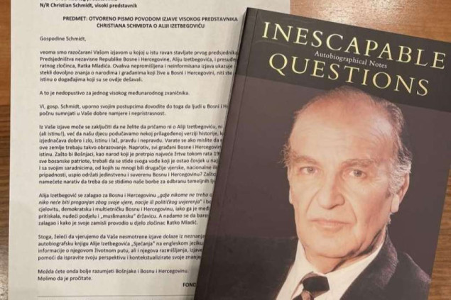 Fondacija 'Alija Izetbegović' poručila Schmidtu: Alija Izetbegović se zalagao za Bosnu i Hercegovinu