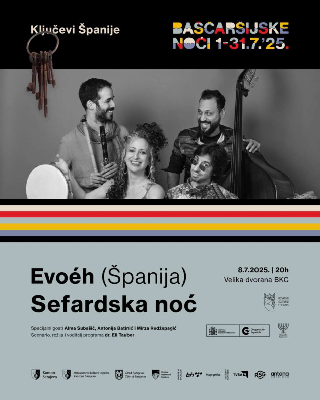 Program 'Sefardska noć - Ključevi Španije' 8. jula u Bosanskom kulturnom centru