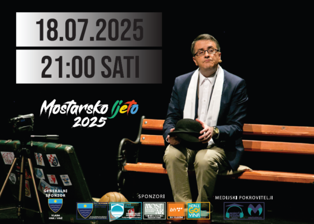 Mostarsko kulturno ljeto: U petak monodrama Tarika Filipovića "Ćiro"