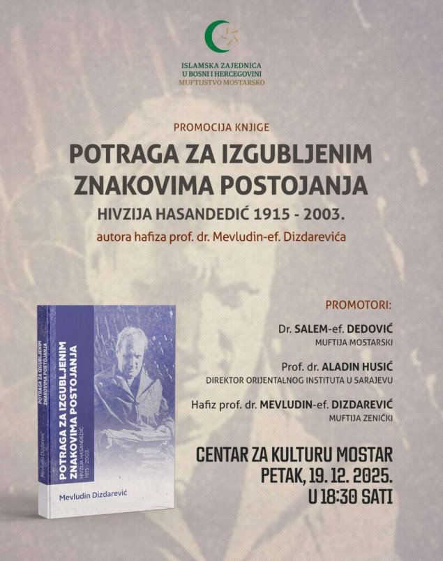 Promocija monografske studije o doprinosu Hivzije Hasandedića kulturnoj povijesti BiH