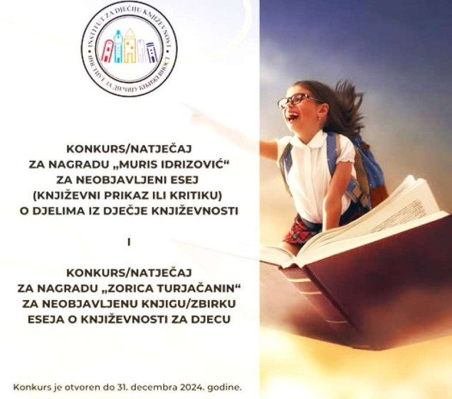 Institut za dječiju književnost BiH: Nagrada za najbolji neobjavljeni esej Melidi Travančić