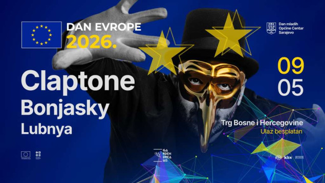 Koncert na otvorenom Garden of Youth povodom Dana Evrope odgađa se za sutra