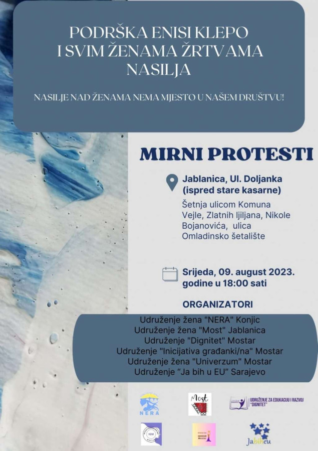 Mirni prosvjed u znak podrške pretučenoj radnici iz Jablanice i svim ženama žrtvama nasilja