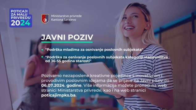 Ministarstvo privrede KS objavilo dva javna poziva po programima razvoja male privrede