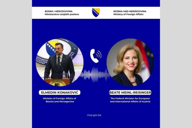 Konaković - Meinl-Reisinger: Očuvati mir i stabilnost u BiH i nastaviti reformski proces na putu u EU