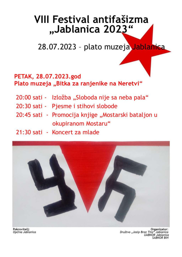 Počinje 8. festival antifašizma 'Jablanica 2023.'