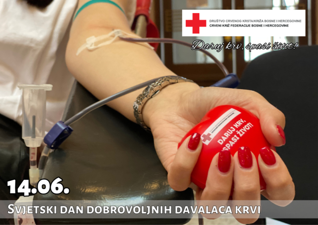 Crveni križ FBiH obilježava Svjetski dan dobrovoljnih davalaca krvi
