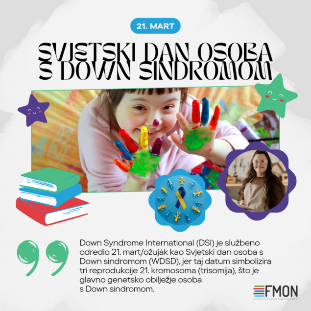 FMON povodom Svjetskog dana osoba s Down sindromom: Obrazovanje bez prepreka