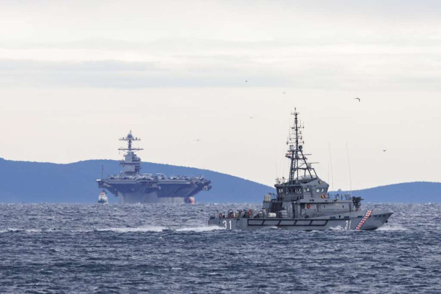 Američki nosač zrakoplova Gerald R. Ford uplovio u Split