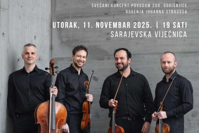Sarajevska Vijećnica ugošćuje koncert bečkog gudačkog ansambla "Auner Quartet"