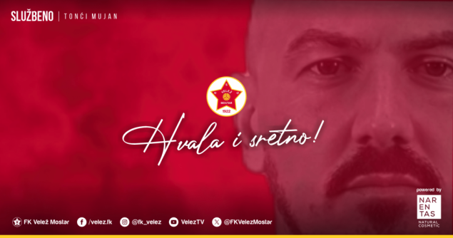 Tonći Mujan više nije igrač Veleža