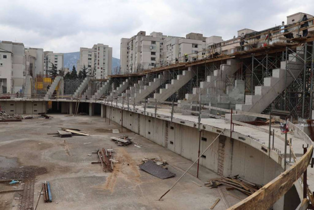 Napreduju radovi na izgradnji mostarske dvorane, tribine gotove do ljeta