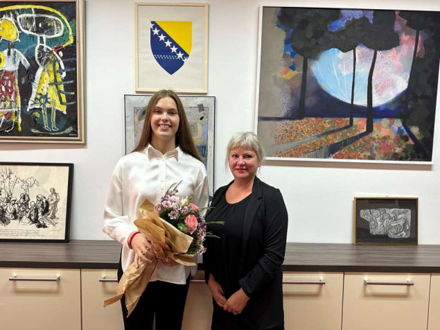 Najbolja bosanskohercegovačka plivačica Lana Pudar u Federalnom ministarstvu kulture i sporta