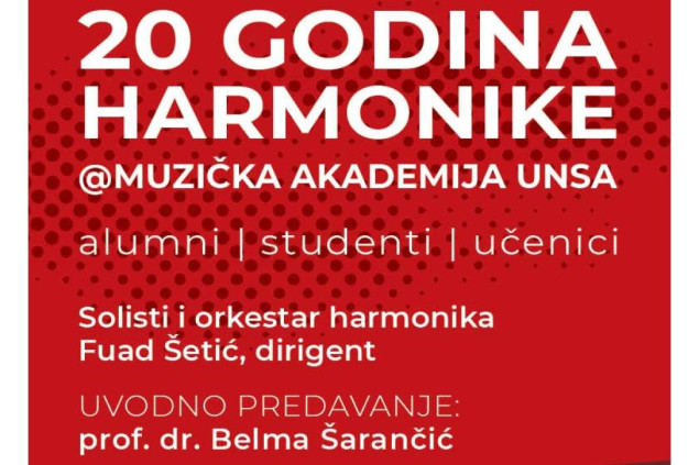 20 godina Smjera za harmoniku na Muzičkoj akademiji UNSA