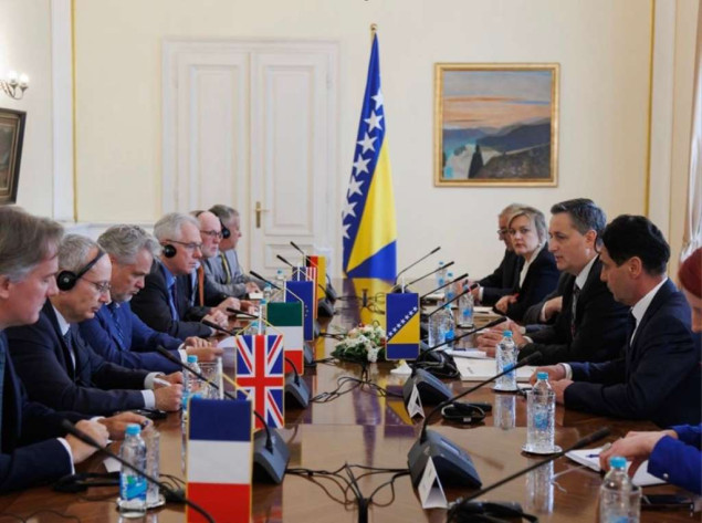 Bećirović danas s ambasadorima država članica Kvinte