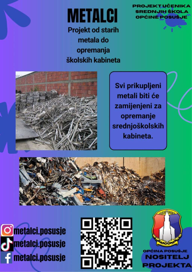 Posušje: Počeo projekt 'Metalci - od starih metala do opremanja školskih kabineta'
