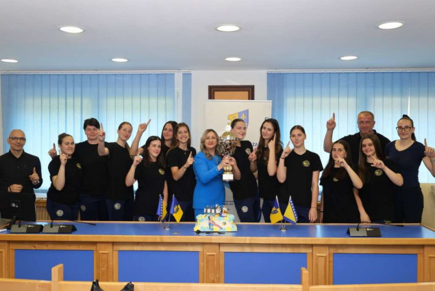 Prijem za juniorke OK Goražde, prvakinje BiH