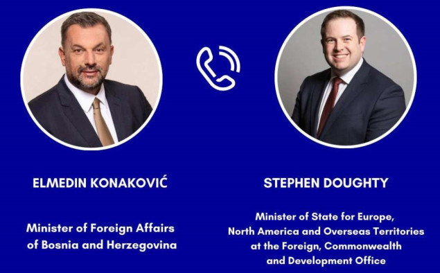 Konaković razgovarao s državnim ministrom za Evropu Ujedinjenog Kraljevstva Doughtyjem