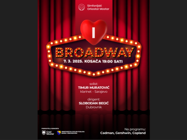 Koncert „I love Broadway“ mostarskih i dubrovačkih glazbenika