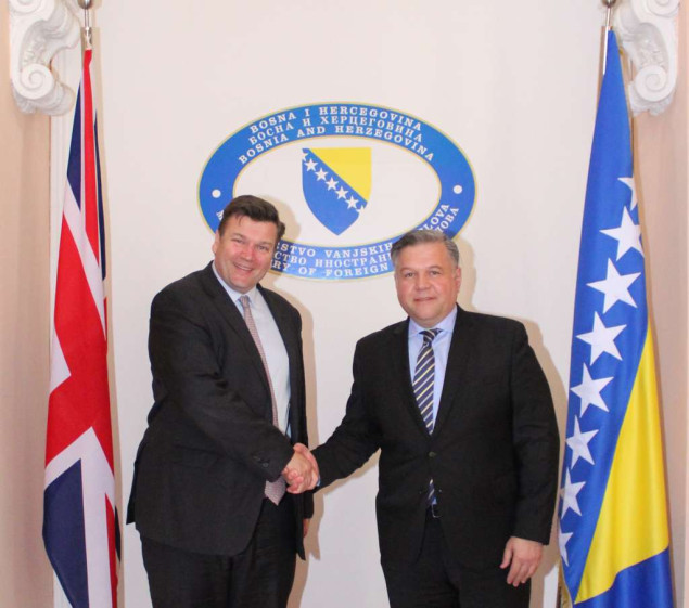 Brkić - Heappey: Ujedinjeno Kraljevstvo ostaje predano pružanju podrške sigurnosti i prosperitetu BiH