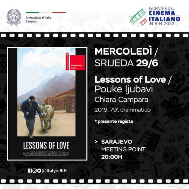 Dani italijanskog filma u BiH - Bh. premijera filma 'Pouke ljubavi' rediteljice Chiare Campare