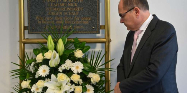 Schmidt odao počast poginulim u padu helikoptera na Prokoškom jezeru 