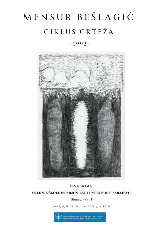 Izložba "1992" Mensura Bešlagića u Galeriji Srednje škole primijenjenih umjetnosti Sarajevo