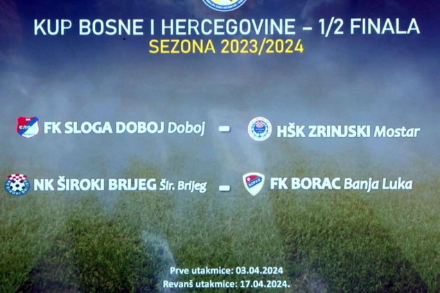 Poznati parovi polufinala nogometnog Kupa BiH