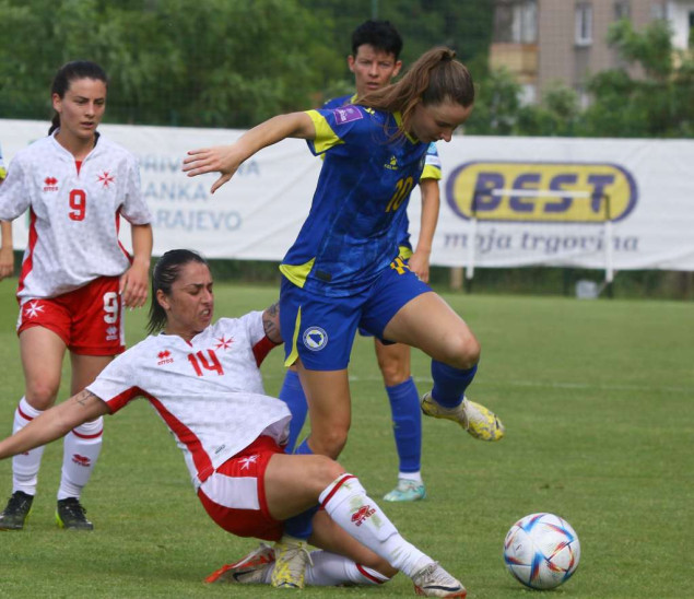 Milena Nikolić postigla dva gola za preokret i trijumf "Zmajica" protiv Malte u Zenici s 2:1