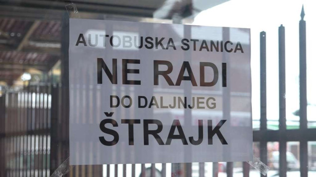 Radnici prijedorskog 'Autotransporta' u generalnom štrajku
