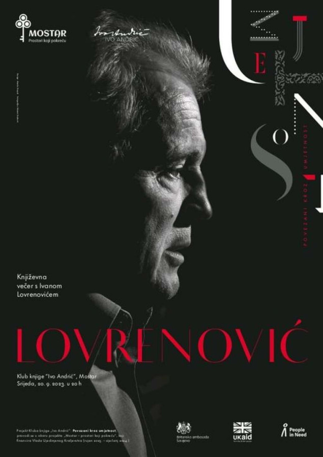 Književna večer s Ivanom Lovrenovićem 20. rujna u Mostaru