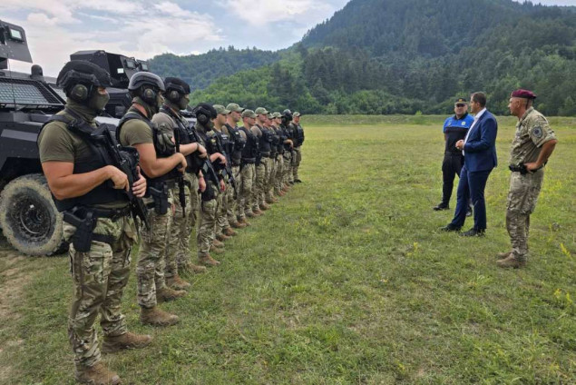 Vježba Specijalne policijske jedinice Uprave policije MUP-a ZDK održana na lokalitetu Mošćanice