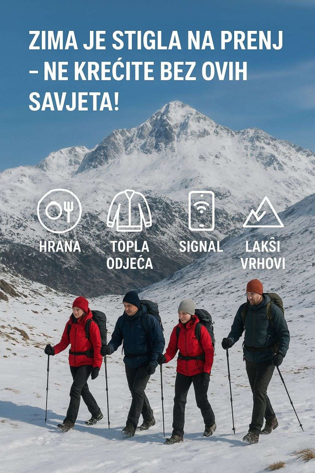 GSS Prenj izdao važne savjete za zimsku sigurnost na planinama: priprema i oprema ključni za siguran izlet