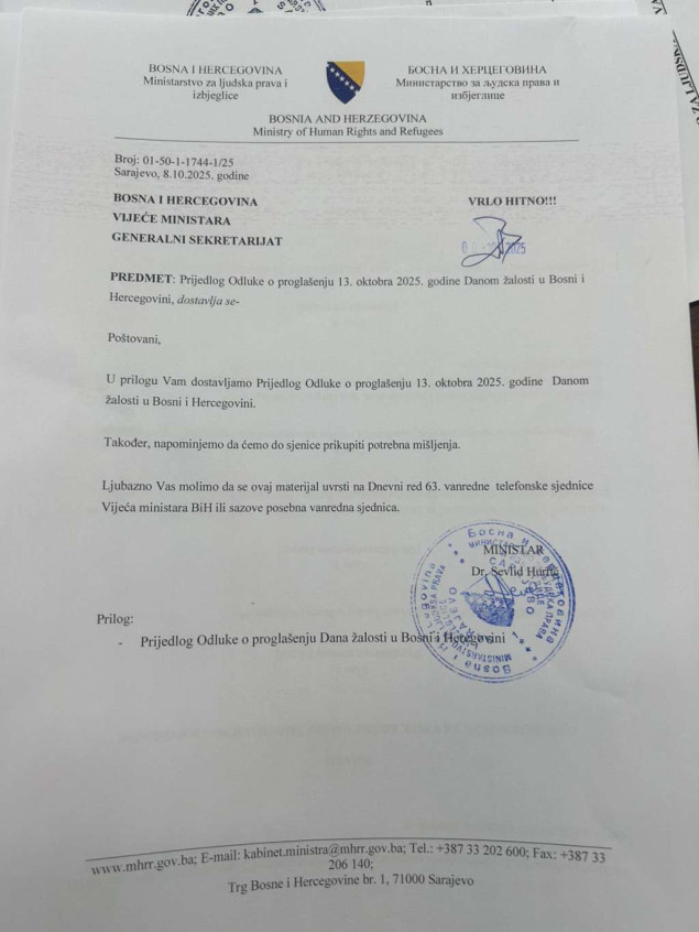 Razočaranje Hurtića: Politika je nadjačala ljudskost, Dan žalosti za Halida nije ni razmatran