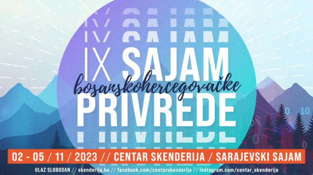 Deveti Sajam bosanskohercegovačke privrede od 2. do 5. novembra u Sarajevu